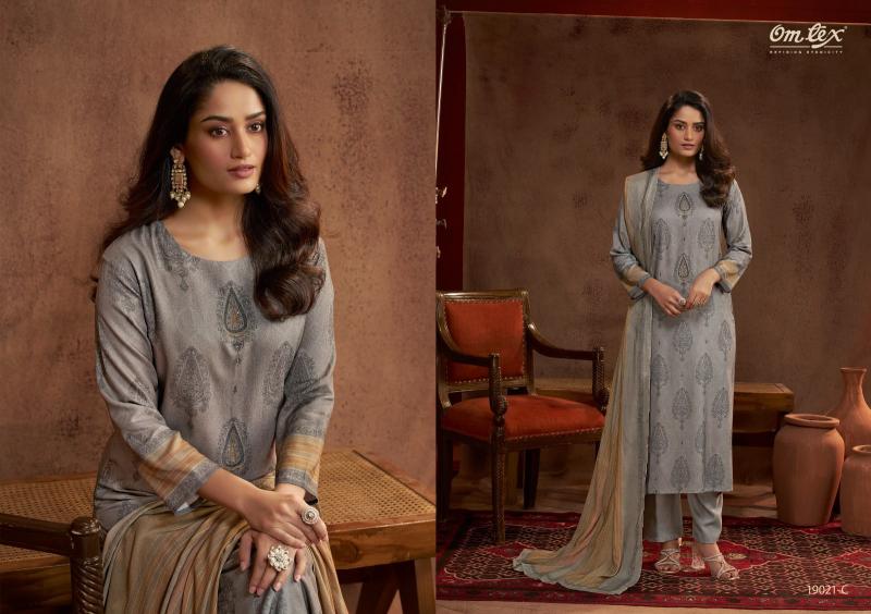 Omtex ekisha chiffon dress material wholesale price